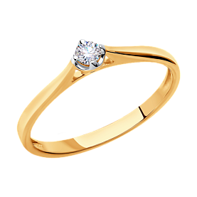 Кольцо SOKOLOV - Золото 585, Бриллиант (арт. 1011383)