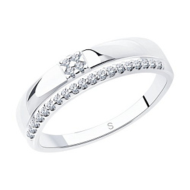 Кольцо SOKOLOV - Серебро 925, Фианит (арт. 94012213)