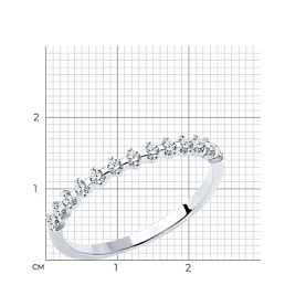 Кольцо SOKOLOV - Серебро 925, Фианит (арт. 94011488)