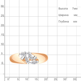 Кольцо Аквамарин - Серебро 925, Фианит (арт. 67308.6)