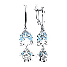 Серьги Talant - Серебро 925, Фианит, Эмаль (арт. 14-79-0009-17352)
