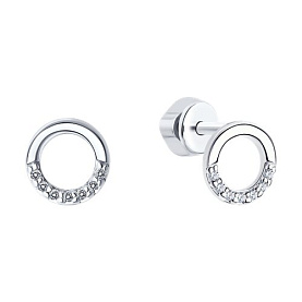 Серьги SOKOLOV - Серебро 925, Фианит (арт. 94023038)