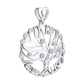 Подвеска SOKOLOV - Серебро 925, Фианит (арт. 94031634)