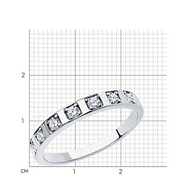 Кольцо SOKOLOV - Серебро 925, Фианит (арт. 94013534)