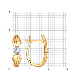 Серьги SOKOLOV - Золото 585, Бриллиант (арт. 1021120)