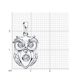 Подвеска SOKOLOV - Серебро 925, Фианит (арт. 94032437)