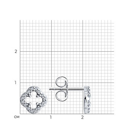 Серьги Diamant - Серебро 925, Фианит (арт. 94-122-01989-1)