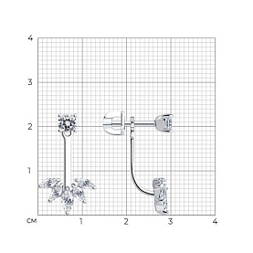 Серьги SOKOLOV - Серебро 925, Фианит (арт. 94026021)