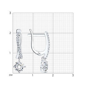 Серьги Diamant - Серебро 925, Фианит (арт. 94-121-00043-1)
