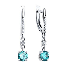 Серьги SOKOLOV - Серебро 925, Фианит (арт. 94026087)