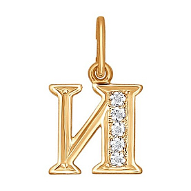 Подвеска SOKOLOV - Золото 585, Фианит (арт. 031096)