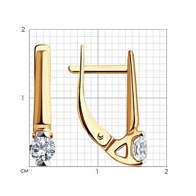 Серьги SOKOLOV - Золото 375, Фианит (арт. 31-120-00840-1)