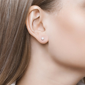 Серьги SOKOLOV - Серебро 925, Жемчуг синтетический (арт. 94020547)