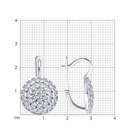 Серьги SOKOLOV - Серебро 925, Фианит (арт. 94027039)