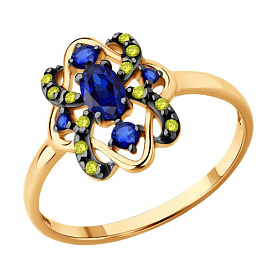 Кольцо SOKOLOV - Серебро 925, Сапфир (арт. 62010013)