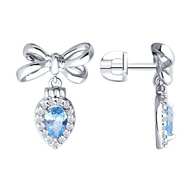 Серьги SOKOLOV - Серебро 925, Фианит (арт. 94026713)