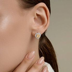 Серьги SOKOLOV - Серебро 925, Фианит (арт. 94027345)