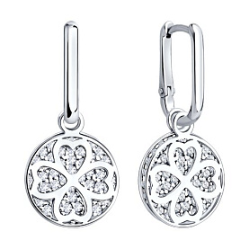 Серьги SOKOLOV - Серебро 925, Фианит (арт. 94027795)