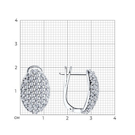 Серьги SOKOLOV - Серебро 925, Фианит (арт. 94026675)