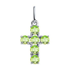 Подвеска SOKOLOV - Серебро 925, Хризолит (арт. 92030717)