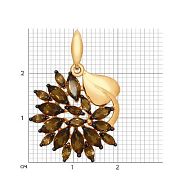 Подвеска SOKOLOV - Серебро 925, Раухтопаз (арт. 92030456)