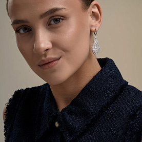 Серьги Diamant - Серебро 925, Фианит (арт. 94-121-00276-1)