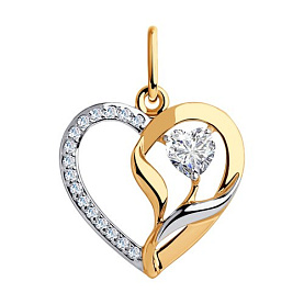 Подвеска SOKOLOV - Золото 375, Фианит (арт. 035602-4)