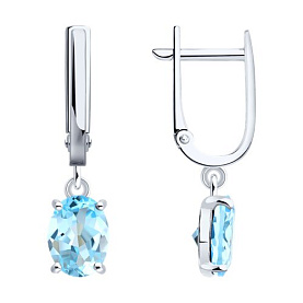 Серьги SOKOLOV - Серебро 925, Топаз (арт. 92023161)