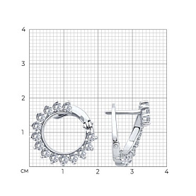 Серьги SOKOLOV - Серебро 925, Фианит (арт. 94026880)