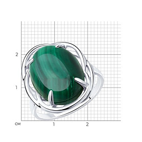 Кольцо Diamant - Серебро 925, Малахит (арт. 94-310-00912-2)