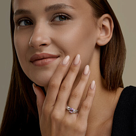 Кольцо SOKOLOV - Серебро 925, Аметист (арт. 92014871)