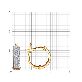 Серьги SOKOLOV - Золото 375, Фианит (арт. 0200133-4)