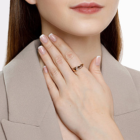 Кольцо SOKOLOV - Золото 585, Фианит (арт. 017220)