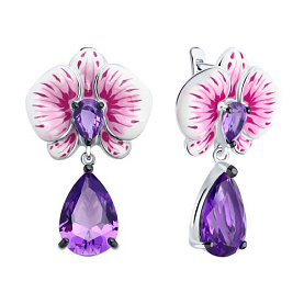 Серьги SOKOLOV - Серебро 925, Синтетический ситалл , Эмаль (арт. 92022981)