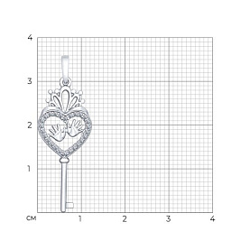Подвеска SOKOLOV - Серебро 925, Фианит (арт. 94031900)