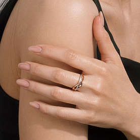 Кольцо ЮФ Династия - Золото 585, Фианит (арт. 022521-1102)