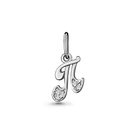 Подвеска Аквамарин - Серебро 925, Фианит (арт. 23180А.5)