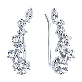 Серьги SOKOLOV - Серебро 925, Фианит (арт. 94022203)