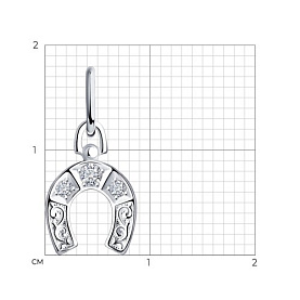 Подвеска SOKOLOV - Серебро 925, Фианит (арт. 94031159)