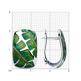 Серьги SOKOLOV - Серебро 925, Эмаль (арт. 94023316)