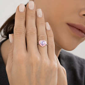 Кольцо SOKOLOV - Серебро 925, Фианит, Эмаль (арт. 94014467)