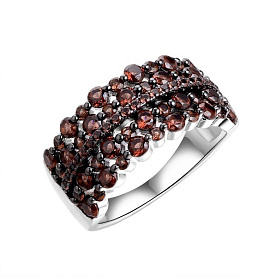Кольцо FRESH - Серебро 925, Фианит (арт. CZ-R00640-X-WB-X-X-DB)