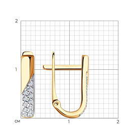 Серьги SOKOLOV - Золото 375, Фианит (арт. 028573-4)
