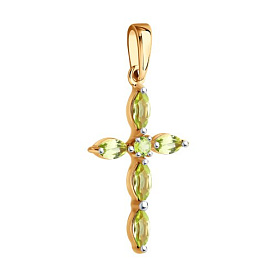Подвеска Diamant - Золото 585, Хризолит (арт. 51-330-02045-5)