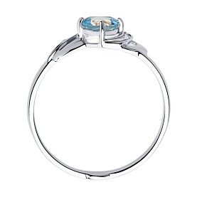 Кольцо Diamant - Серебро 925, Топаз, Фианит (арт. 94-310-00555-1)