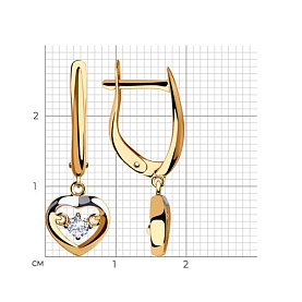 Серьги SOKOLOV - Золото 585, Фианит (арт. 028276)