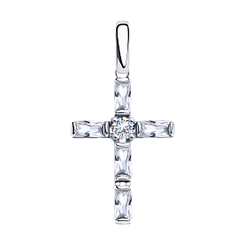 Подвеска SOKOLOV - Серебро 925, Фианит (арт. 94032364)