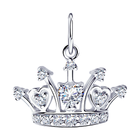 Подвеска SOKOLOV - Серебро 925, Фианит (арт. 94031215)