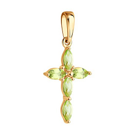 Подвеска Diamant - Золото 585, Хризолит (арт. 51-330-02326-4)