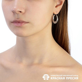 Серьги Красная пресня - Серебро 925 (арт. 33013492)